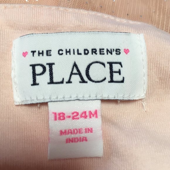 The Children's Place Sleeveless Peach Sparkly Dress - Size 18/24 Mos - Picture 5 of 6